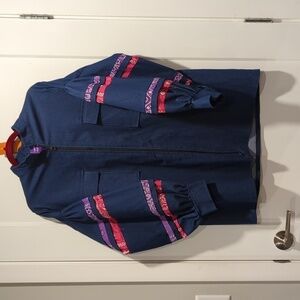 Western  Balloon Sleeve Denim Jacket XL